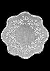 Sheer Divine Round Lace Doily White